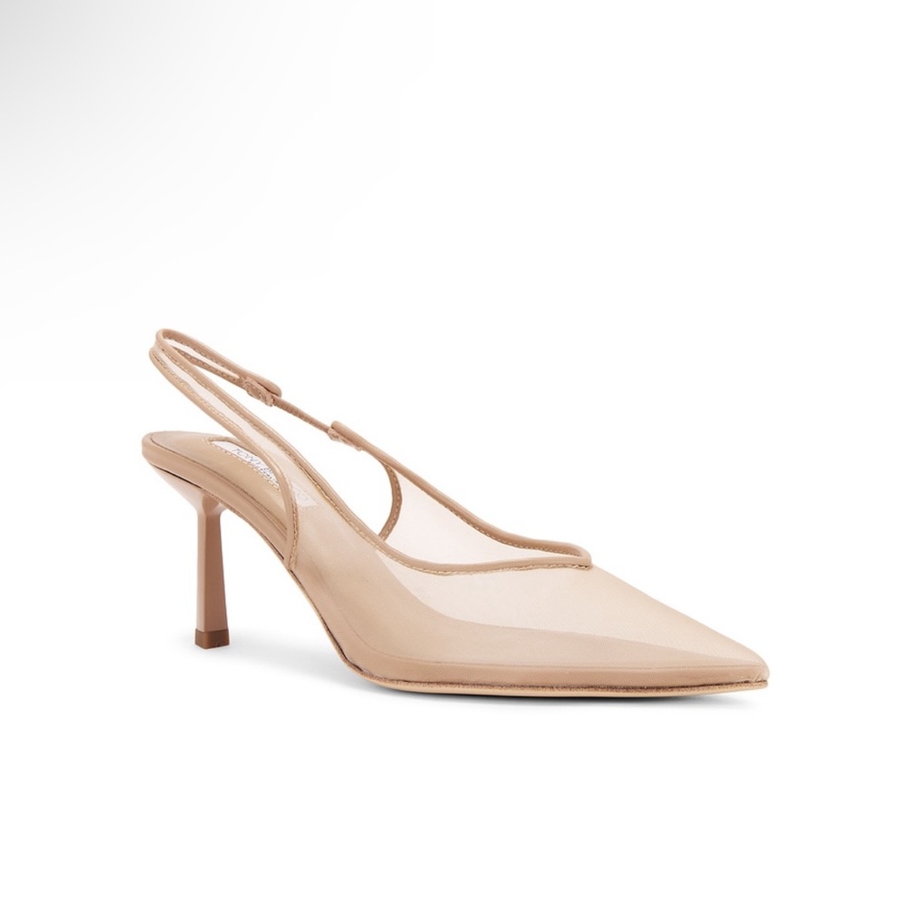 Tony Bianco Cream Mesh Slingback Heels